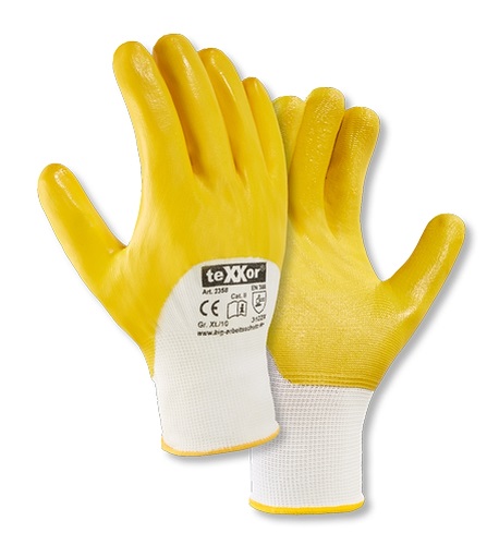 teXXor® Polyester-Strickhandschuhe NITRIL BESCHICHTET